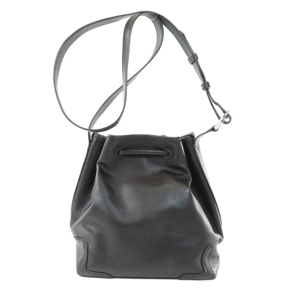 Balenciaga Leather Bucket Navy Blue Bag Shoulder Blue